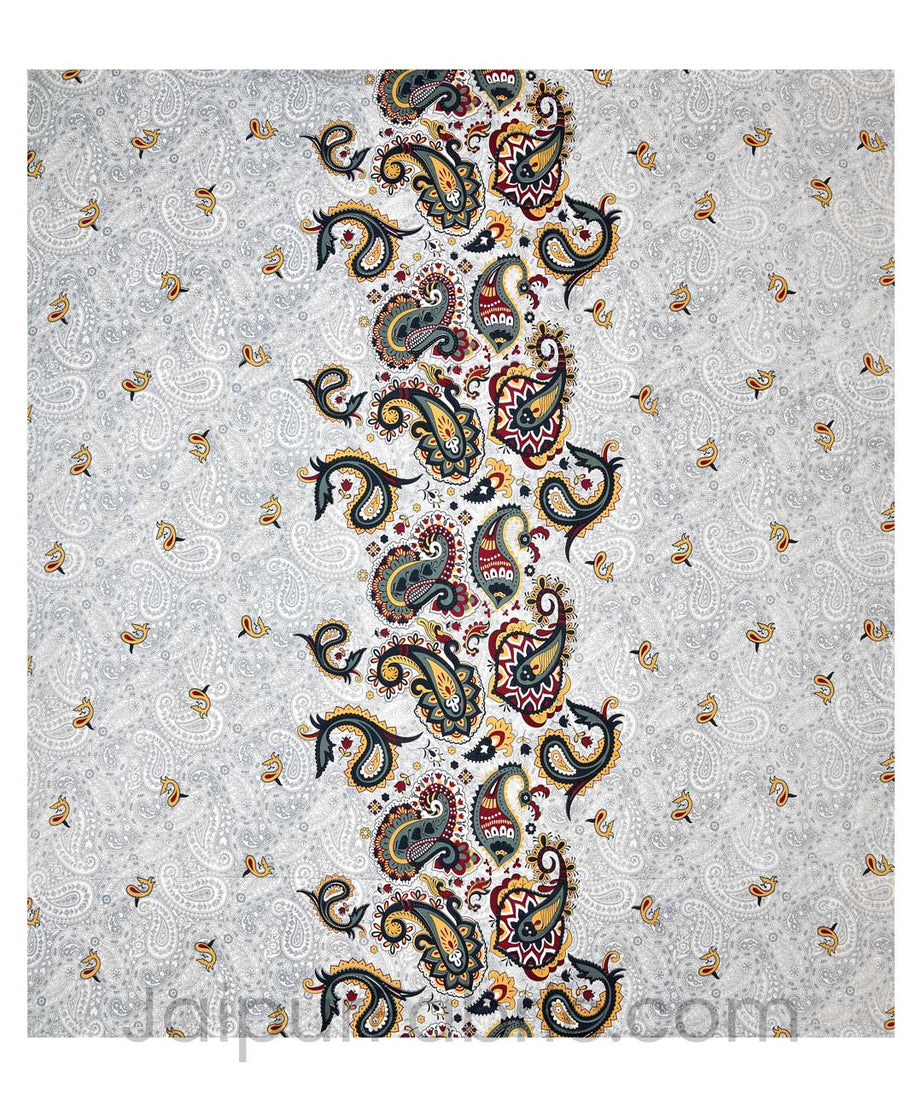 Artistic Grey Premium Cotton King Size Double BedSheet