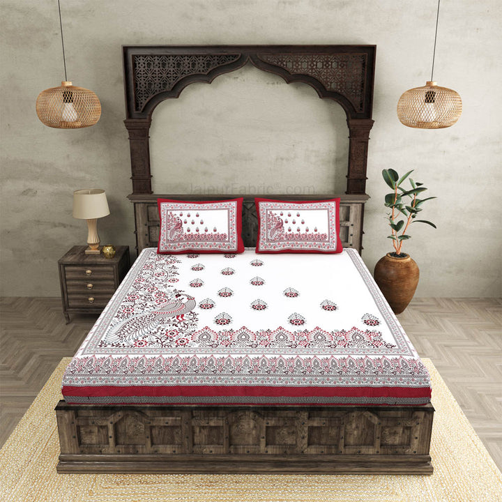 Artistic Beauty Contrast King Size 10 Feet Wide Premium Cotton Bed Sheet – Choose Your Perfect Shade