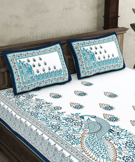 Artistic Beauty Contrast King Size 10 Feet Wide Premium Cotton Bed Sheet – Choose Your Perfect Shade