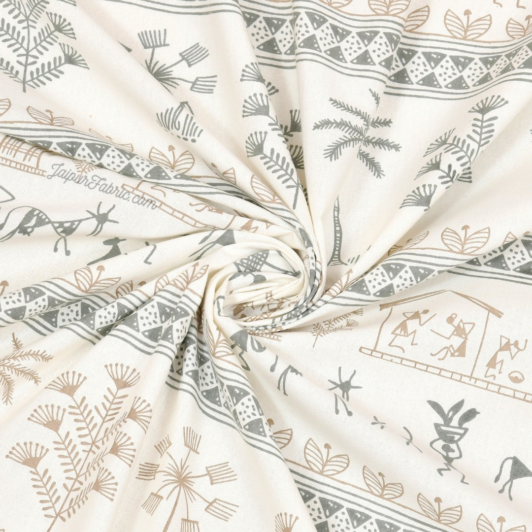 Bedsheet.com® Urban Tribals Mint Green Super King Size 10 Feet Wide Premium Cotton Bed Sheet