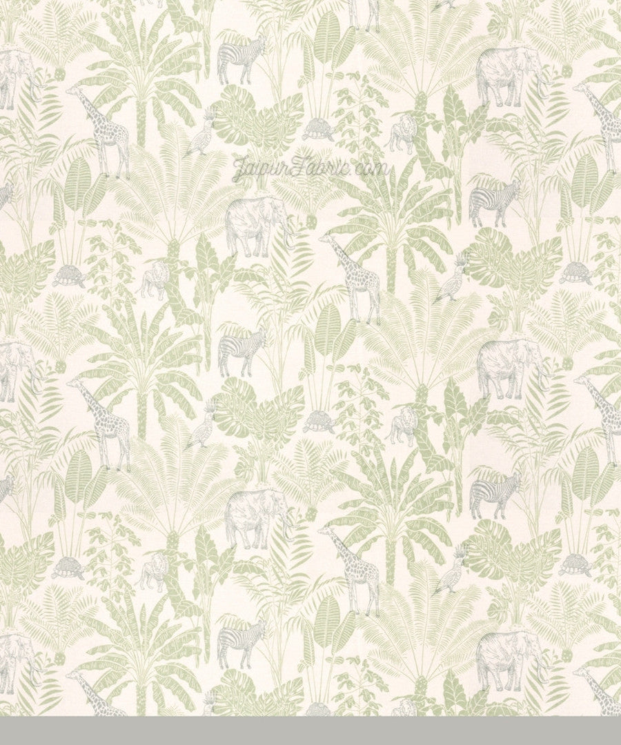 Safari Adventure Super King Size 10 Feet Wide Bedsheet with Grey Border and Animal Prints