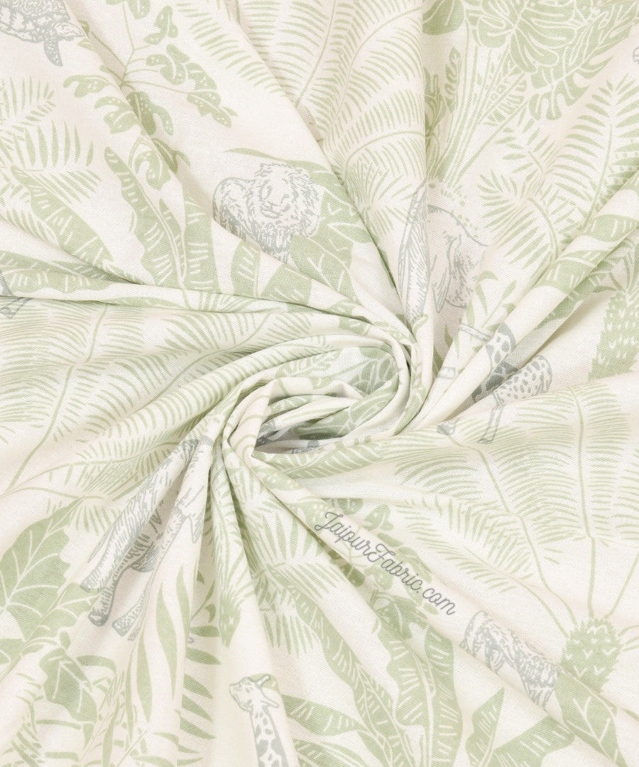 Safari Adventure Super King Size 10 Feet Wide Bedsheet with Grey Border and Animal Prints