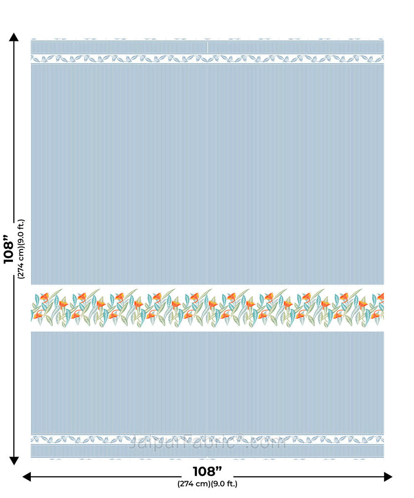 Blue Eco Friendly Pure Cotton King Size Double BedSheet