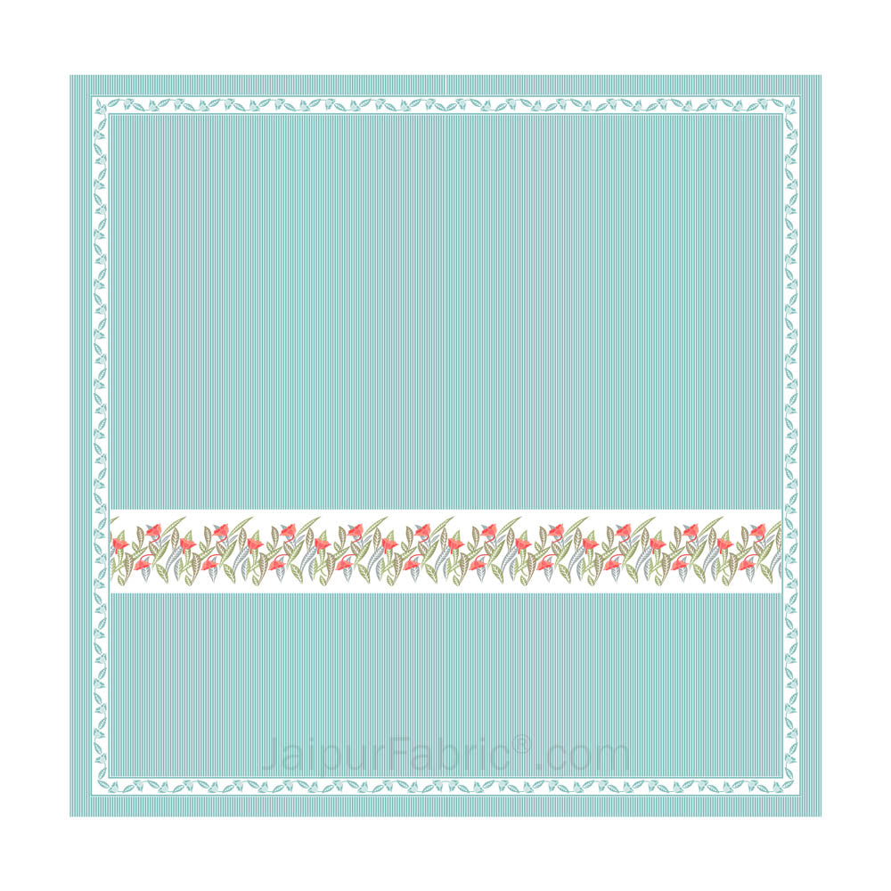 Sea Green Eco Friendly Pure Cotton King Size Double BedSheet