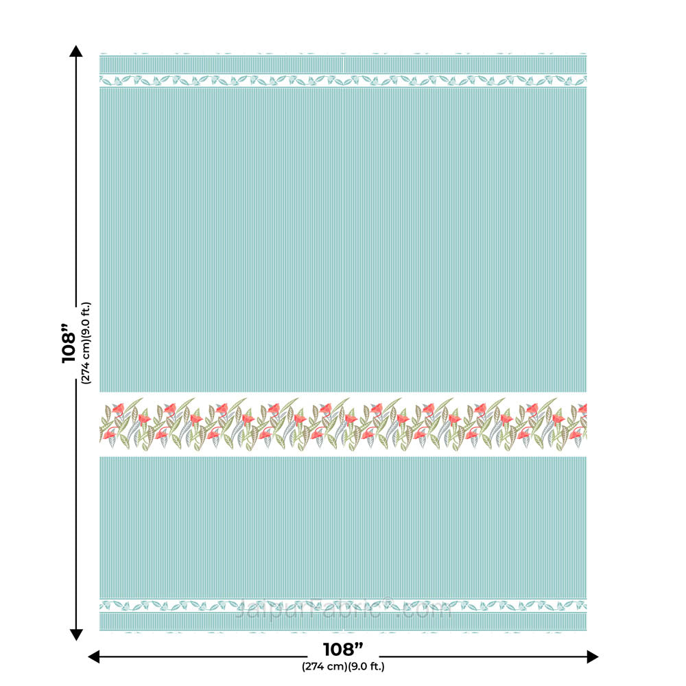 Sea Green Eco Friendly Pure Cotton King Size Double BedSheet