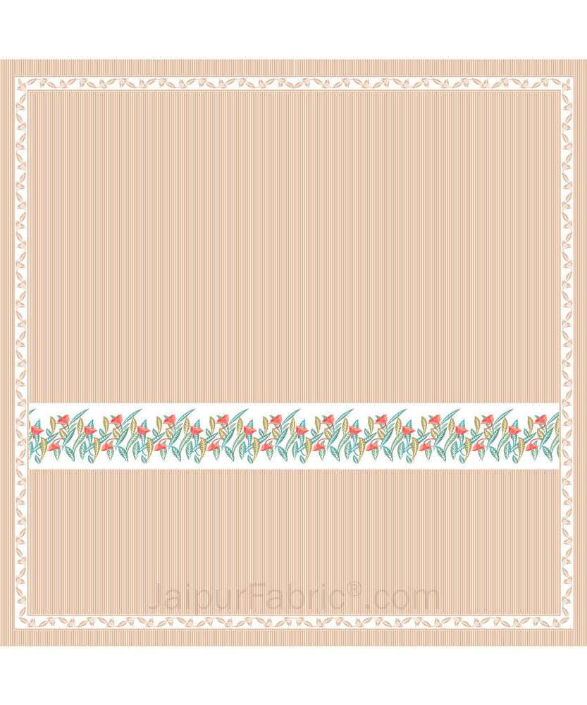 Peach Eco Friendly Pure Cotton King Size Double BedSheet