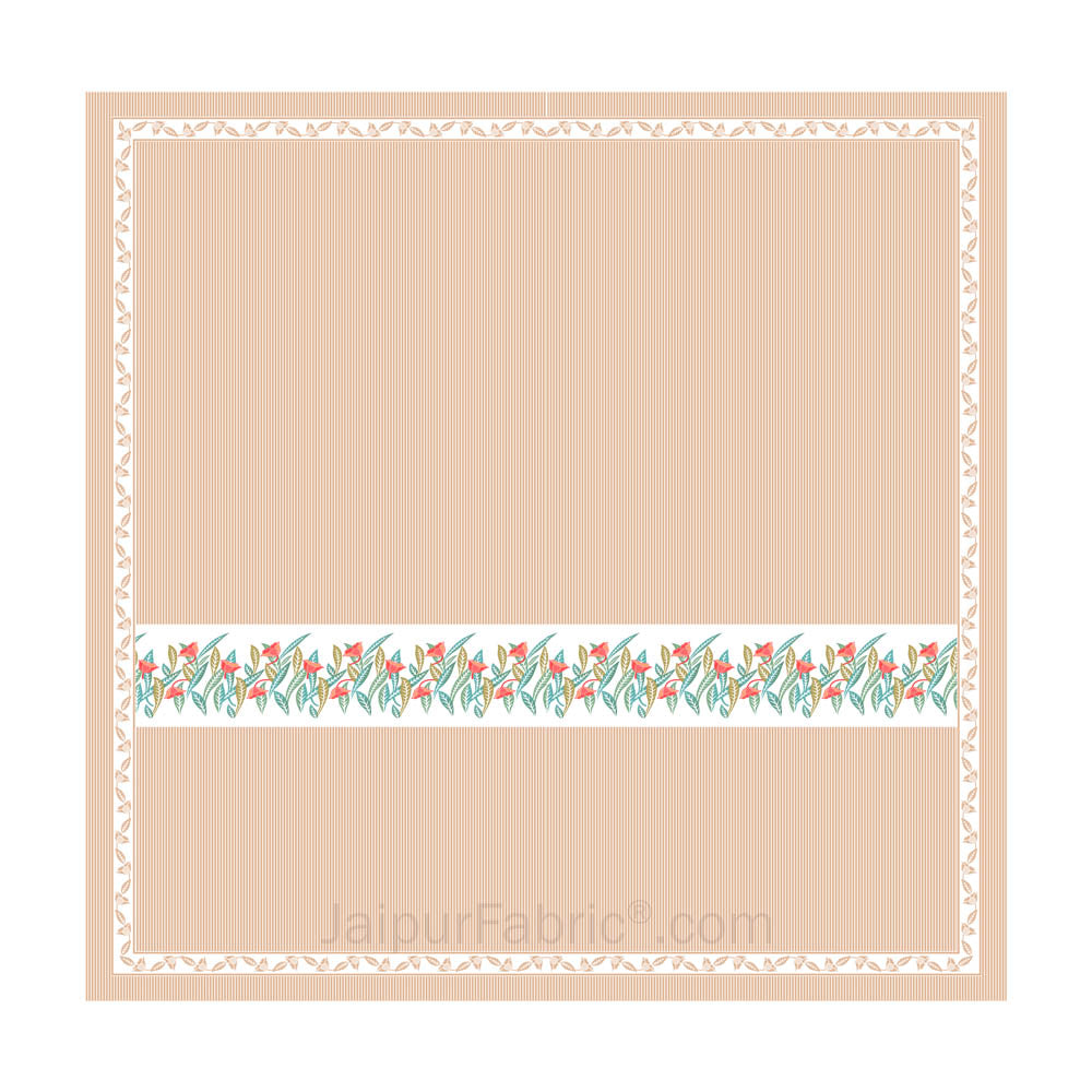 Peach Eco Friendly Pure Cotton King Size Double BedSheet