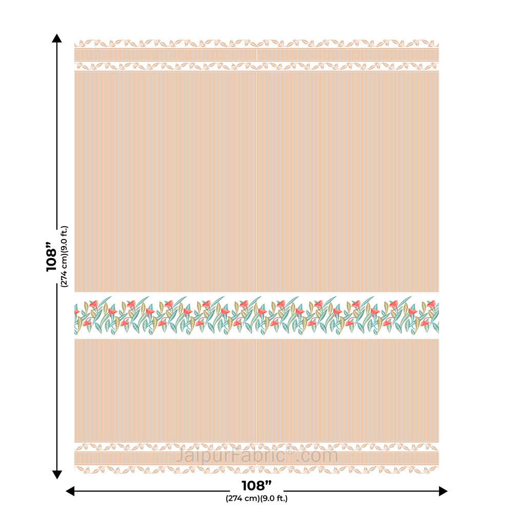 Peach Eco Friendly Pure Cotton King Size Double BedSheet