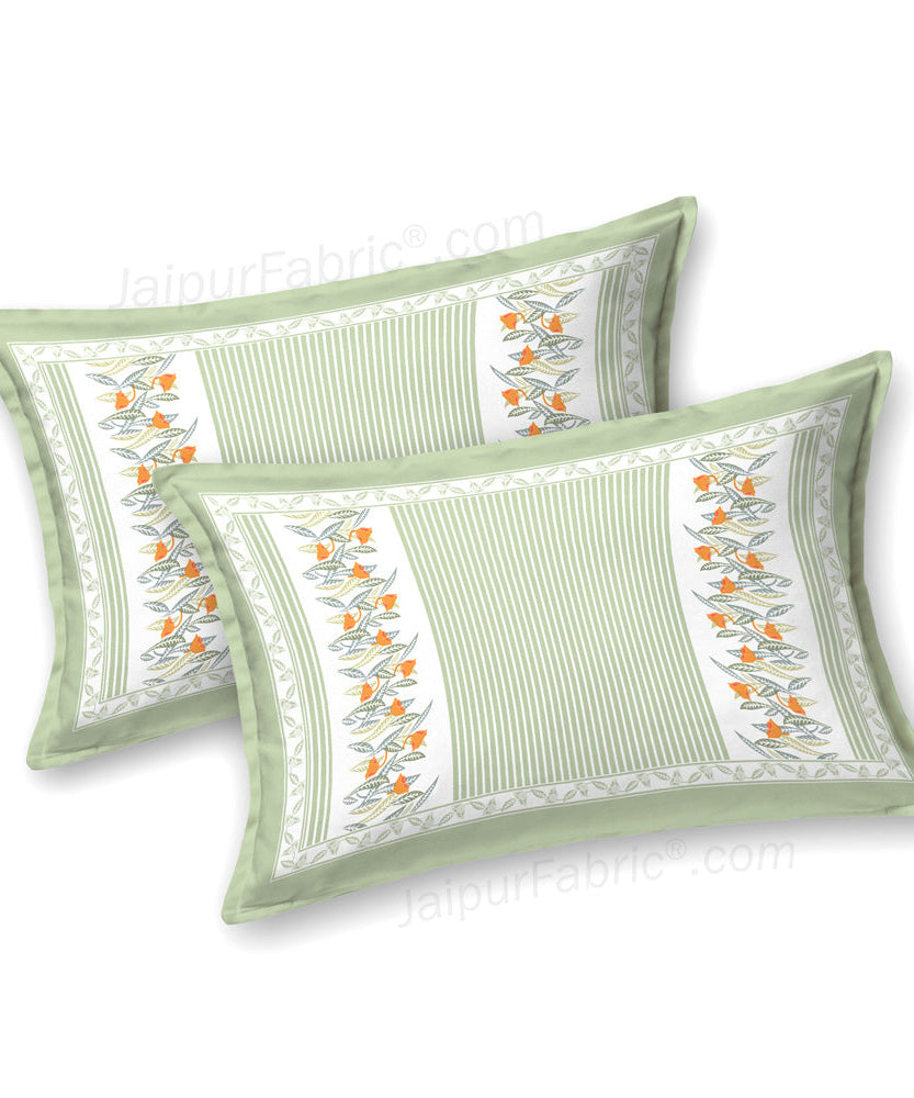 Green Eco Friendly Pure Cotton King Size Double BedSheet