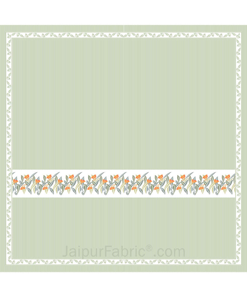 Green Eco Friendly Pure Cotton King Size Double BedSheet