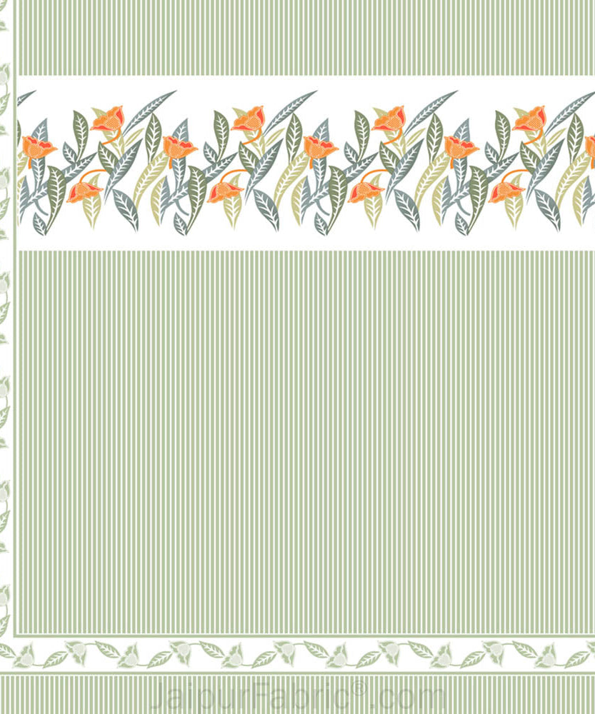 Green Eco Friendly Pure Cotton King Size Double BedSheet