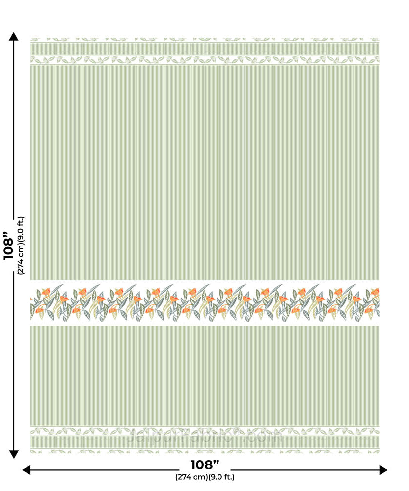 Green Eco Friendly Pure Cotton King Size Double BedSheet