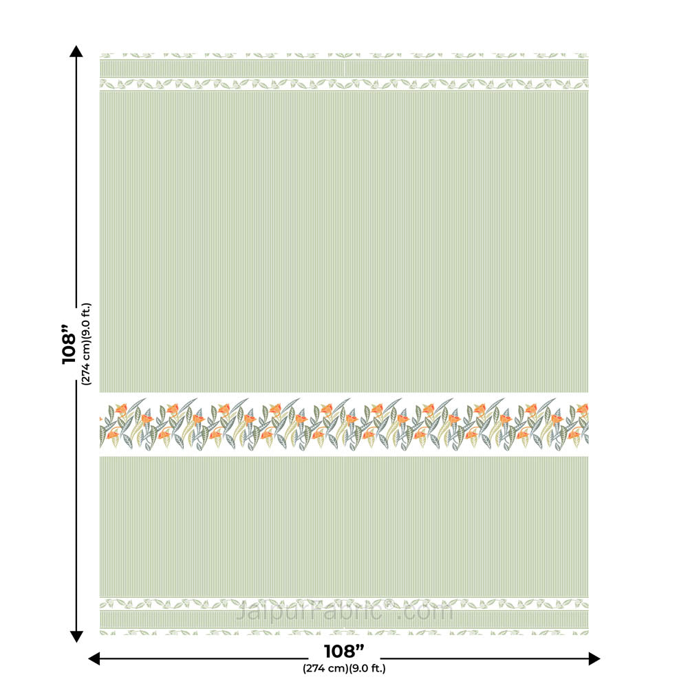 Green Eco Friendly Pure Cotton King Size Double BedSheet