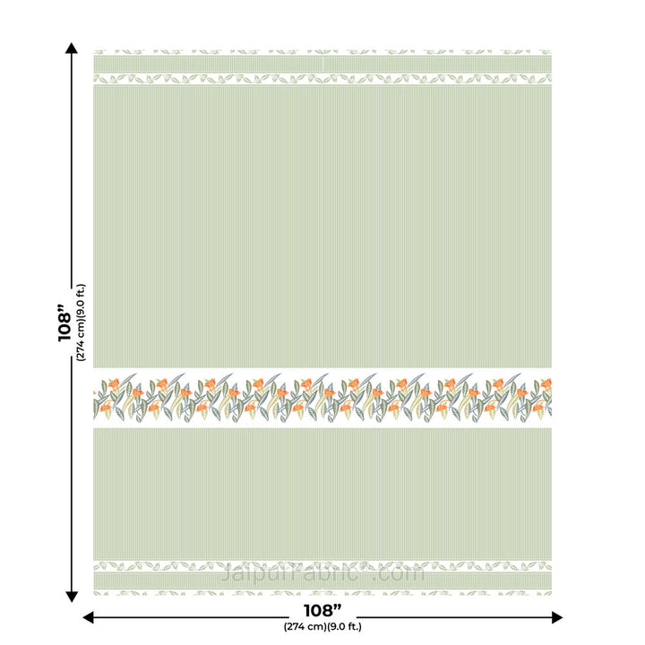 Eco-Friendly Blue Peach and Green Pure Cotton King Size Double Bedsheet Combo of 3