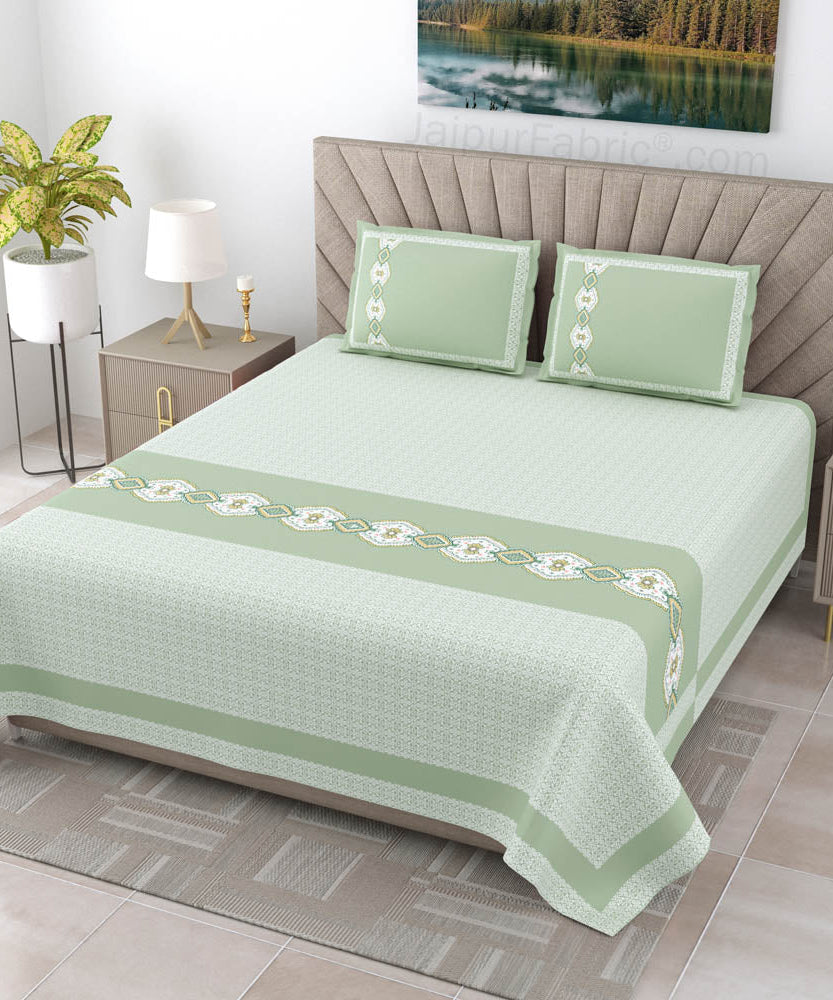 Green Oasis Pure Cotton King Size Double BedSheet