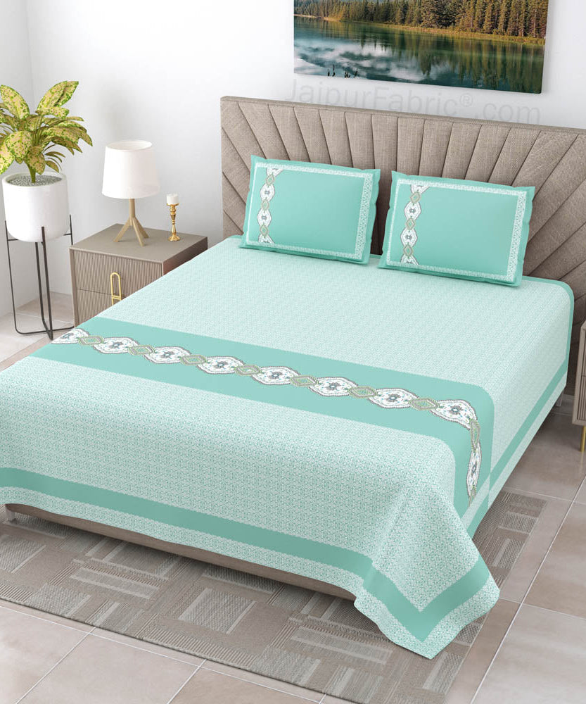 Sea Green Oasis Pure Cotton King Size Double BedSheet