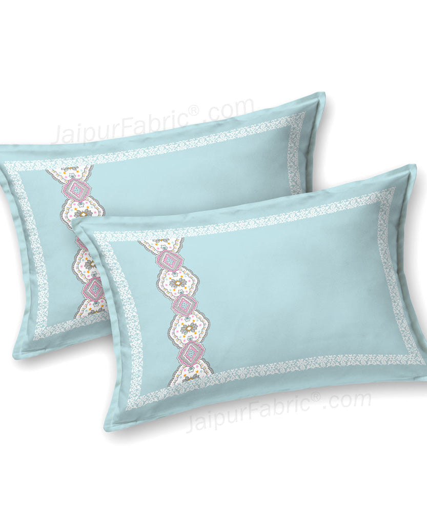 Blue Oasis Pure Cotton King Size Double BedSheet