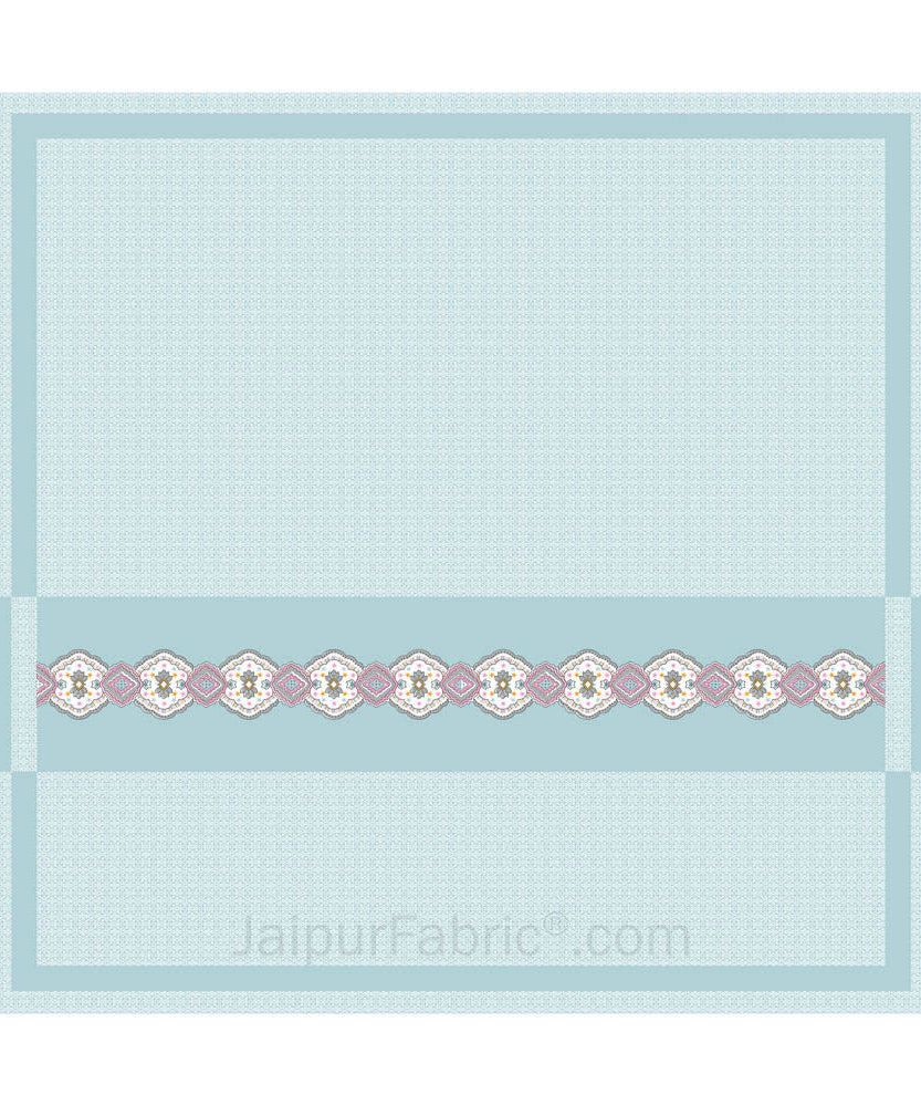 Blue Oasis Pure Cotton King Size Double BedSheet