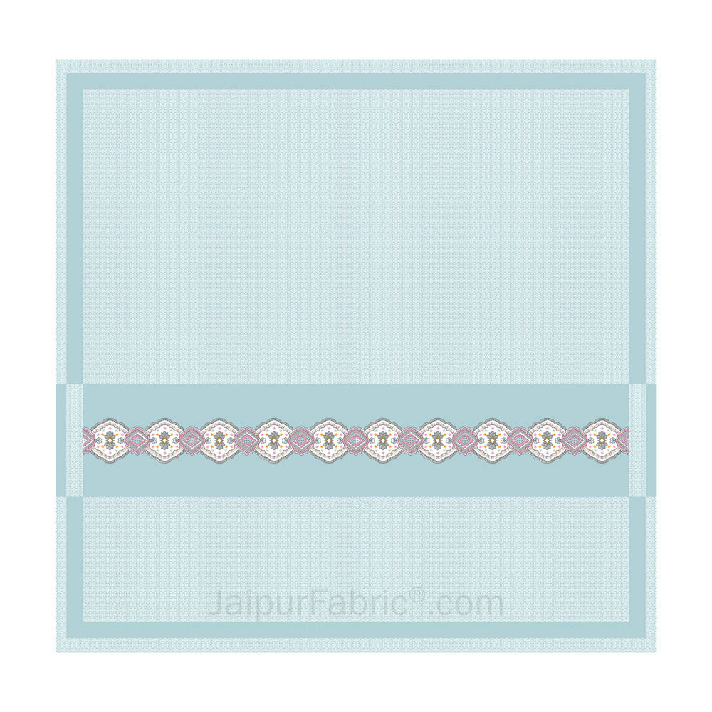 Blue Oasis Pure Cotton King Size Double BedSheet