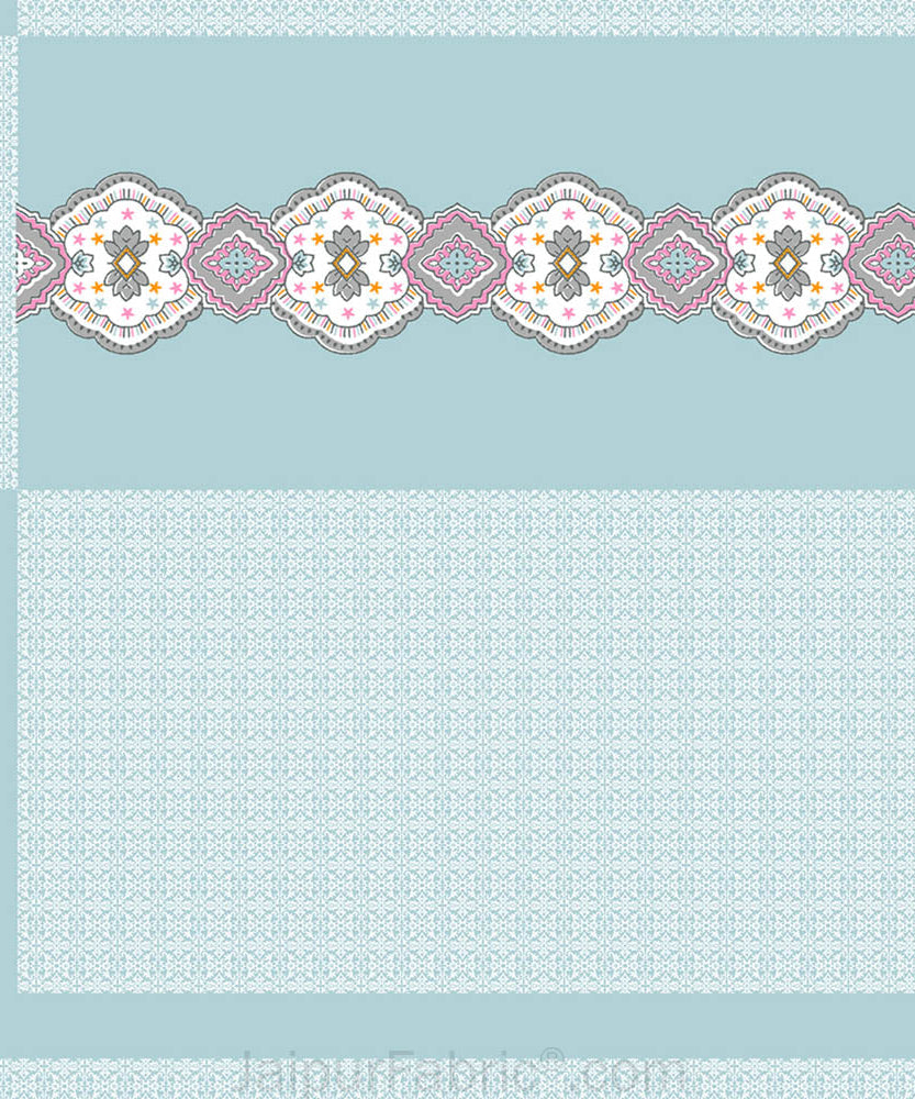 Blue Oasis Pure Cotton King Size Double BedSheet