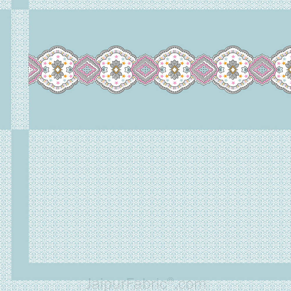 Blue Oasis Pure Cotton King Size Double BedSheet