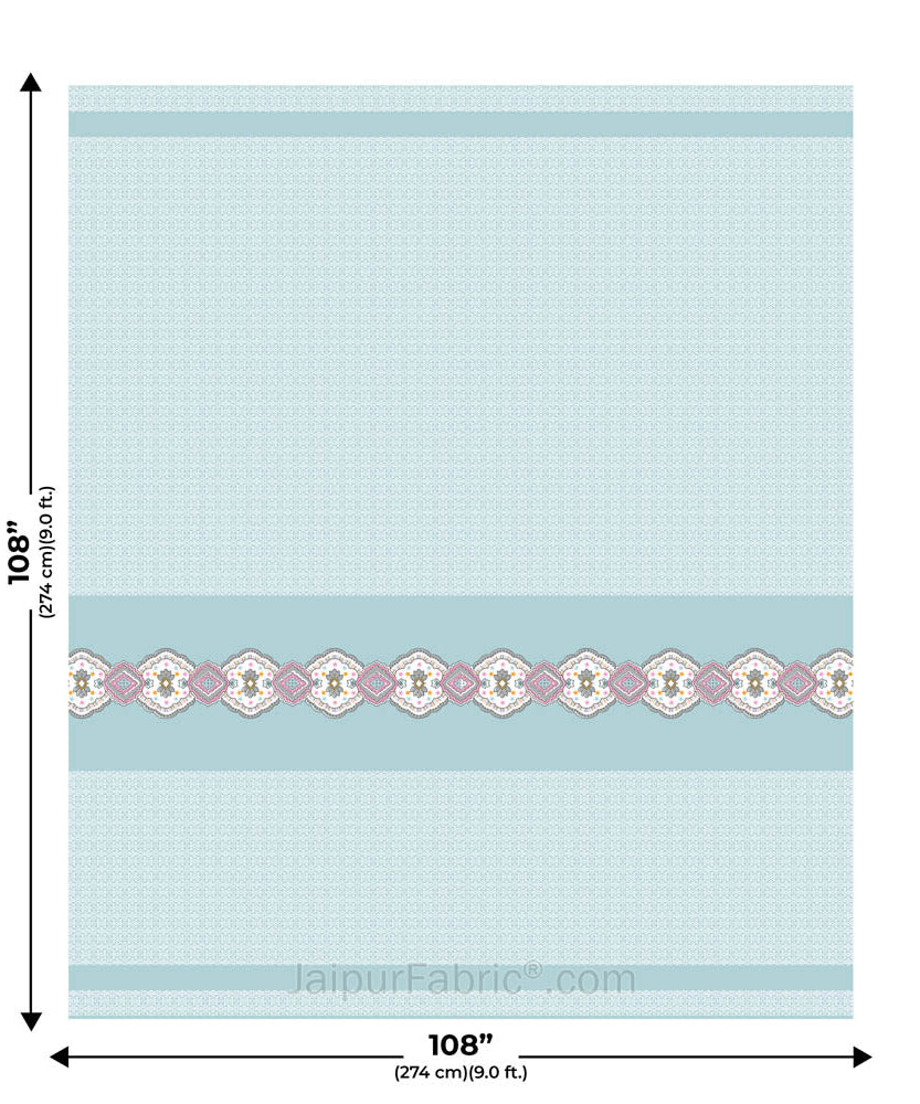 Blue Oasis Pure Cotton King Size Double BedSheet