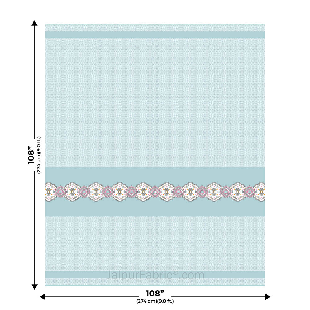 Blue Oasis Pure Cotton King Size Double BedSheet