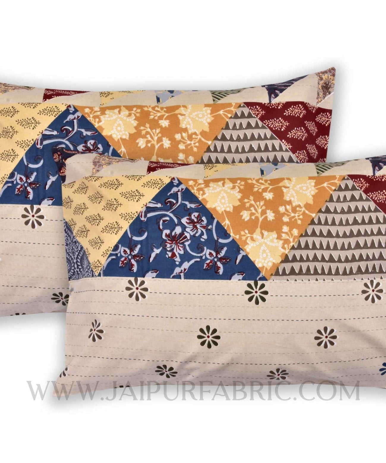 Badmeri Pastel Multi Color Pillow Cover Pair