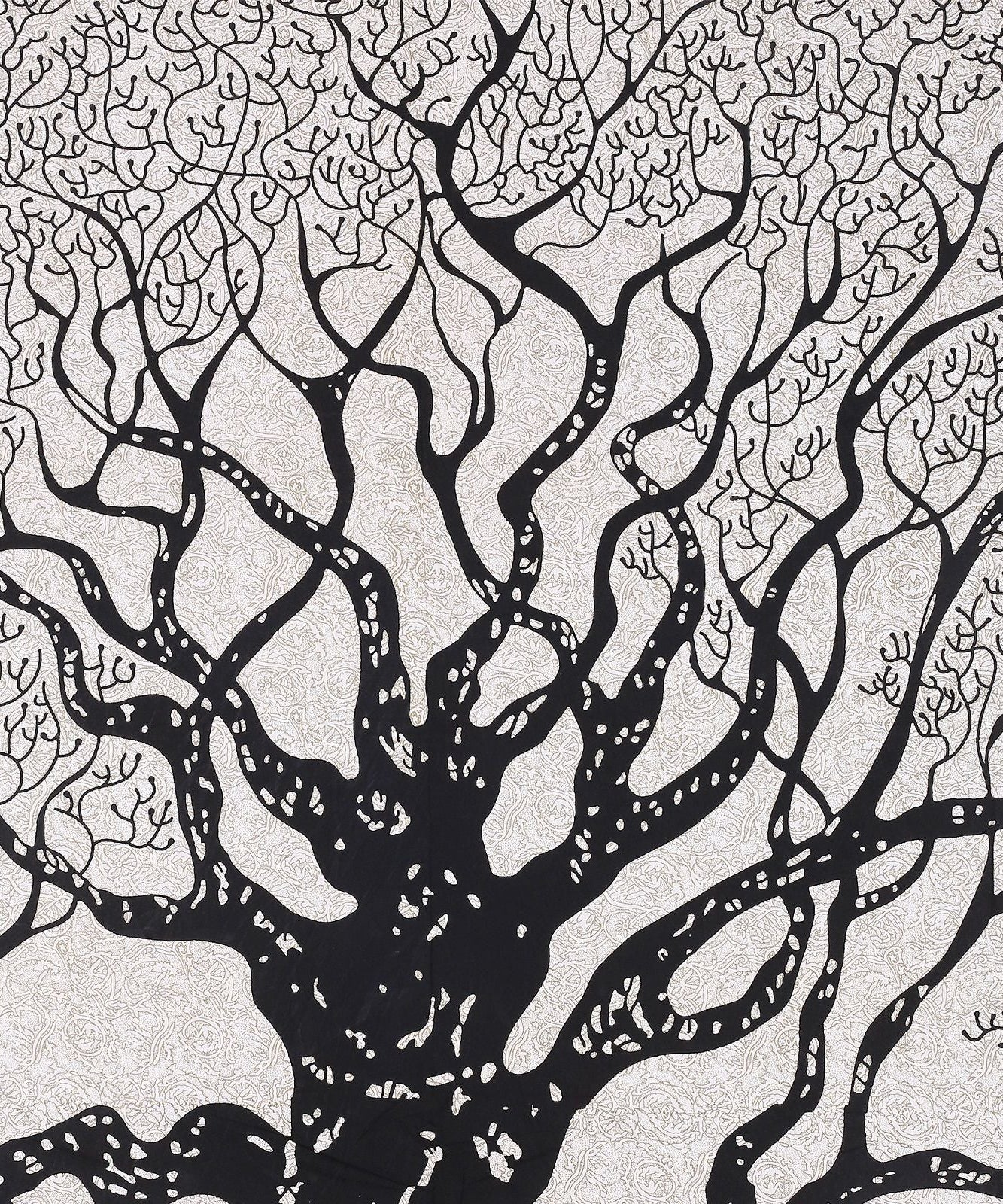 Big Tree Pattern Super Fine Cotton Double Bedsheet Combo of 4