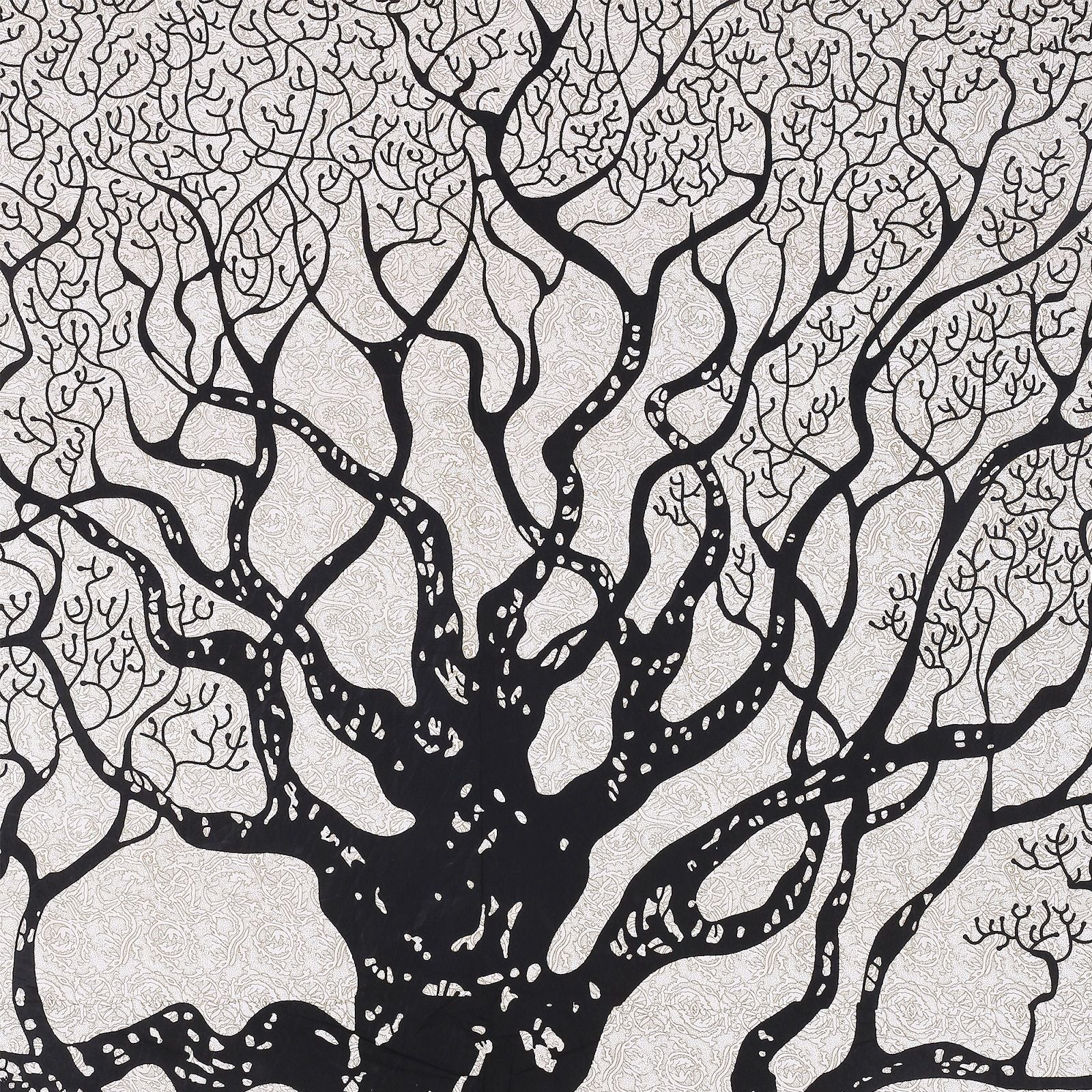 Big Tree Pattern Super Fine Cotton Double Bedsheet Combo of 4