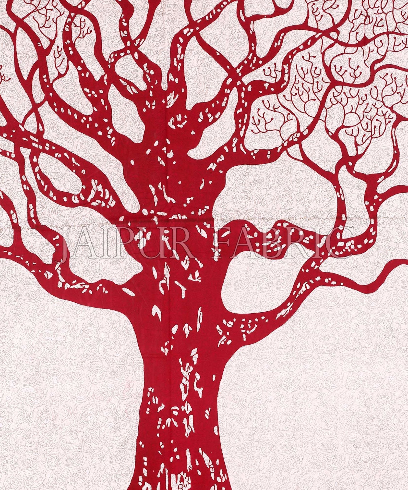 Big Tree Pattern Super Fine Cotton Double Bedsheet Combo of 4