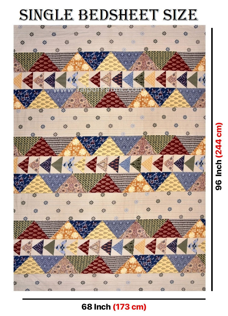 Beautiful Barmeri Bliss – 1 Double Bedsheet + 1 Single Bedsheet + 4 Pillow Covers