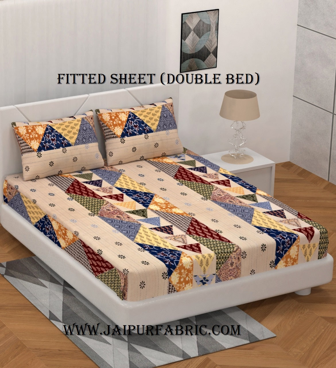 Barmeri Charm – Fitted Double Bedsheet with Pillow Covers